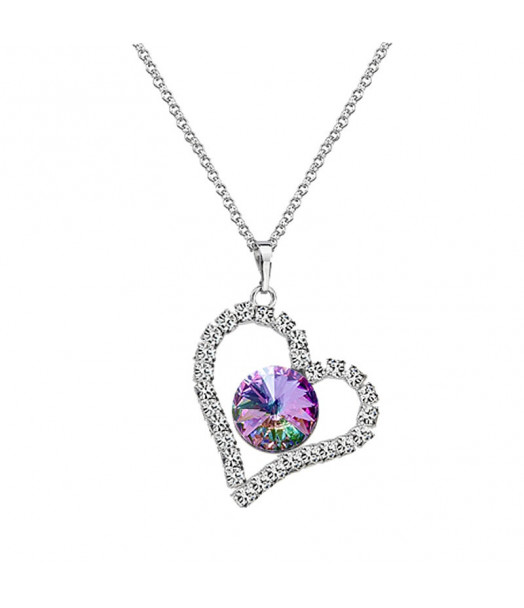 Collier Coeur 12mn Cristal From Swarovski® 5110-22-Rh