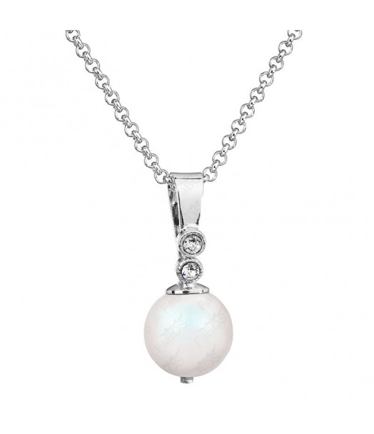 Collier Perle 12mn Cristal From Swarovski® 6115-02-Rh