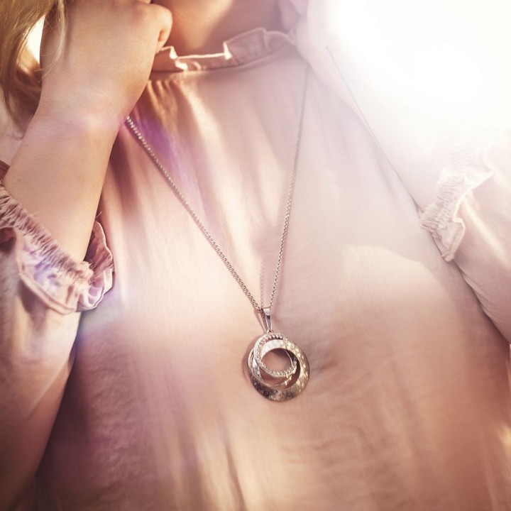 Collier Cercles entrelacés Cristal From Swarovski® 6227-02-Rh