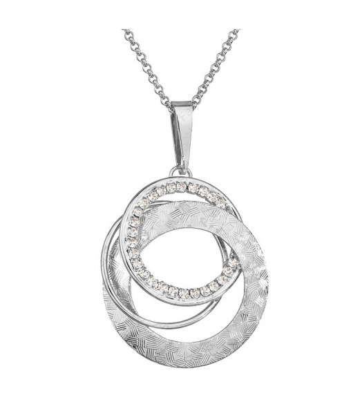 Collier Cercles entrelacés Cristal From Swarovski® 6227-02-Rh