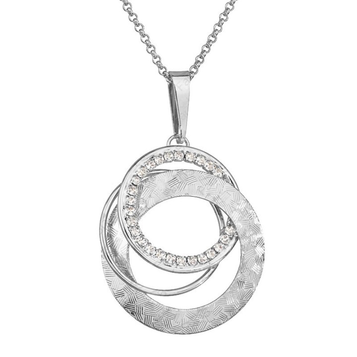 Collier Cercles entrelacés Cristal From Swarovski® 6227-02-Rh