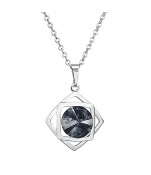 Collier Carré Graphite Cristal From Swarovski® 6327-54-Rh