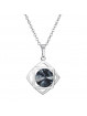 Collier Carré Graphite Cristal From Swarovski® 6327-54-Rh