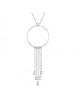 Collier Perles Pendantes Cristal From Swarovski® 6298-02-Rh