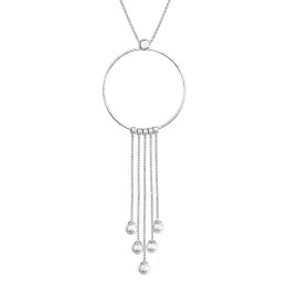 Collier Perles Pendantes Cristal From Swarovski® 6298-02-Rh