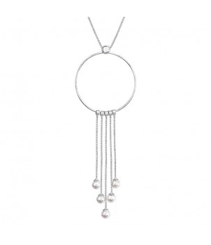 Collier Perles Pendantes Cristal From Swarovski® 6298-02-Rh