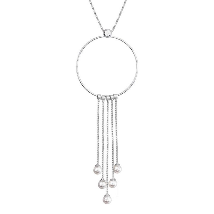 Collier Perles Pendantes Cristal From Swarovski® 6298-02-Rh