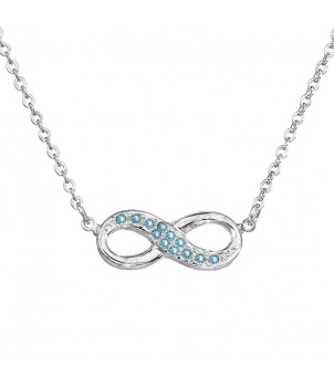 Collier Infini Aigue Marine From Swarovski® 6079-03-Rh – BIJOUX FANTAISIE CHALIFERT 77