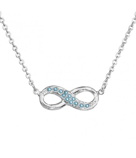 Collier Infini Aigue Marine From Swarovski® 6079-03-Rh