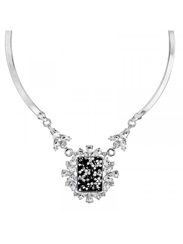 Collier Rock Jet From Swarovski® 5728-04-Rh