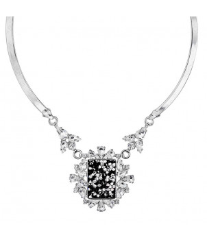 Collier Rock Jet From Swarovski® 5728-04-Rh