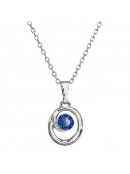 Collier Bleu Capri From Swarovski® 0390-07-Rh