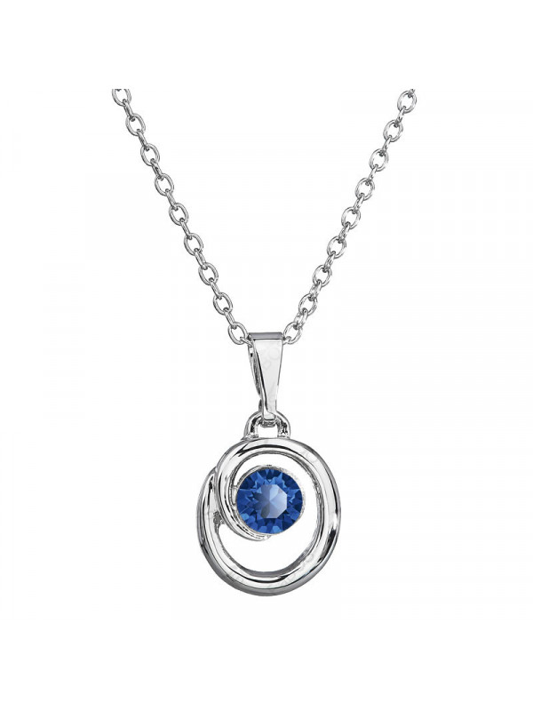 Collier Bleu Capri From Swarovski® 0390-07-Rh