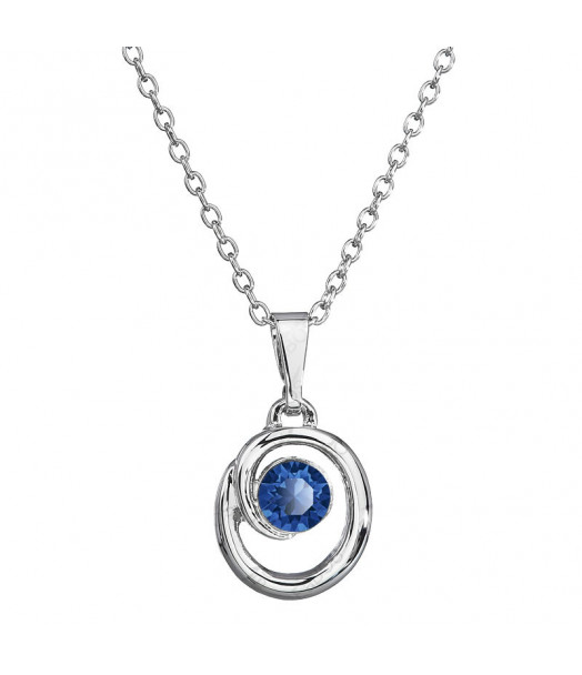 Collier Bleu Capri From Swarovski® 0390-07-Rh