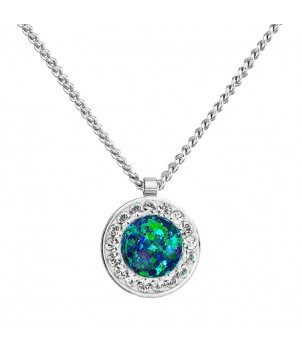 Collier Vert Opale From Swarovski® 6383-06-Rh – BIJOUX FANTAISIE ROGNAIX 73