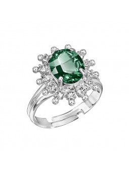 Bague Kate Emeraude Jet Cristal From Swarovski® 0869-03-Rh