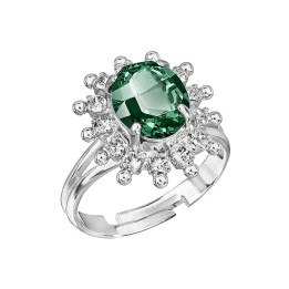 Bague Kate Emeraude Jet Cristal From Swarovski® 0869-03-Rh