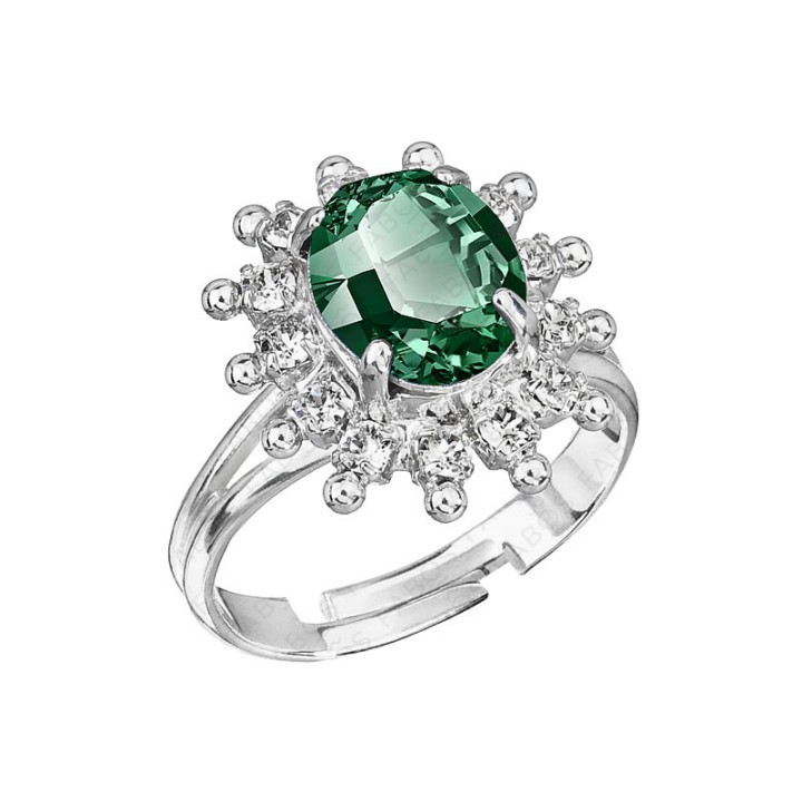 Bague Kate Emeraude Jet Cristal From Swarovski® 0869-03-Rh