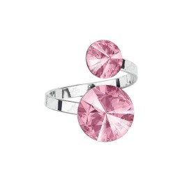 Bague Rivoli 8/12 rose pâle Cristal From Swarovski® 3010-14-Rh
