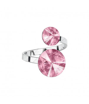 Bague Rivoli 8/12 rose pâle Cristal From Swarovski® 3010-14-Rh