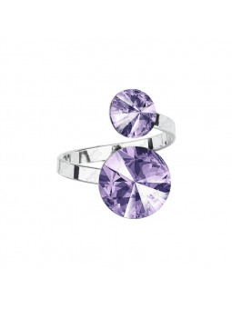 Bague Rivoli 8/12 violet Cristal From Swarovski® 3010-10-Rh