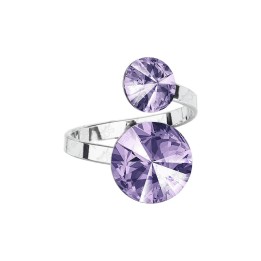 Bague Rivoli 8/12 violet Cristal From Swarovski® 3010-10-Rh