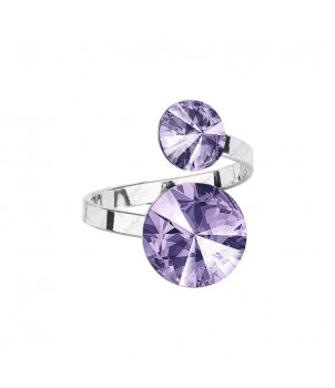 Bague Rivoli 8/12 violet Cristal From Swarovski® 3010-10-Rh – BIJOUX FANTAISIE ROSSILLON 01
