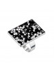 Bague Rock Jet noire Cristal From Swarovski® 0776-04-Rh