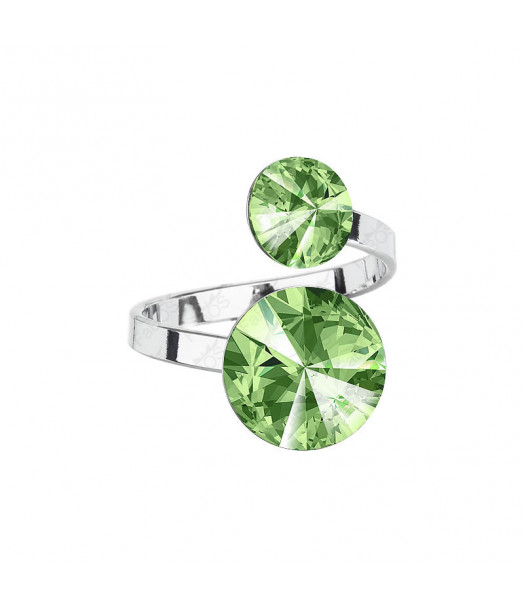 Bague Rivoli 8/12 verte Cristal From Swarovski® 3010-09-Rh Bague Rivoli 8/12 verte Cristal From Swarovski® 3010-09-Rh