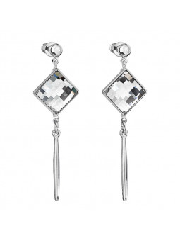 Boucles d'Oreilles Pyramide Crystals From Swarovski® 6251-02-Rh