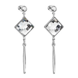 Boucles d'Oreilles Pyramide Crystals From Swarovski® 6251-02-Rh