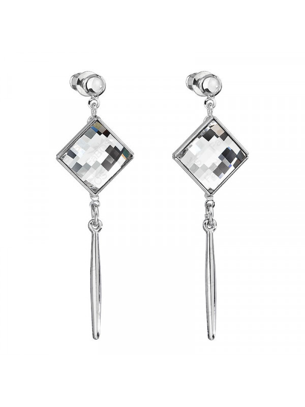 Boucles d'Oreilles Pyramide Crystals From Swarovski® 6251-02-Rh