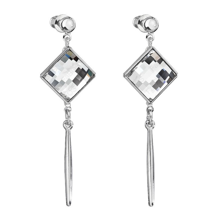Boucles d'Oreilles Pyramide Crystals From Swarovski® 6251-02-Rh