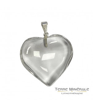 Pendentif Coeur Cristal de Roche 2 à 3 cm – BIJOUX FANTAISIE RATIÈRES 26