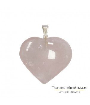 Pendentif Coeur Quartz Rose 2 à 3 cm – BIJOUX FANTAISIE RATIÈRES 26
