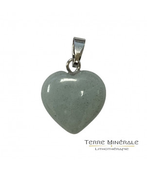 Pendentif Coeur Amazonite 15 mn