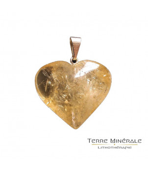 Pendentif coeur Citrine chauffée 2-3 cm – BIJOUX FANTAISIE MONTCET 01