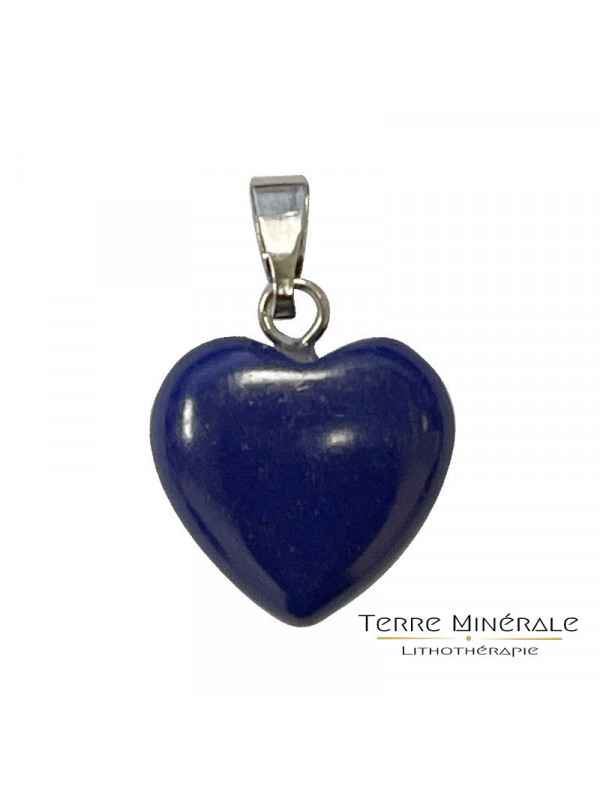 Pendentif coeur Howlite Lapis 15 mn