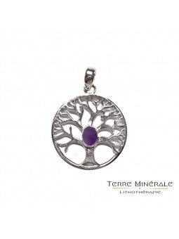 Pendentif arbre de vie Améthyste argent 0.925