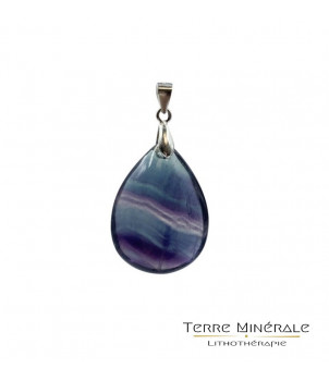 Pendentif Fluorite Multi Bélière Argent 0,925 – BIJOUX FANTAISIE HÉRICY 77