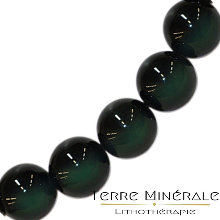 Collier Obsidienne Oeil Celeste 8 mn