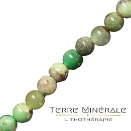 Collier Chrysoprase Madagascar 10 mm