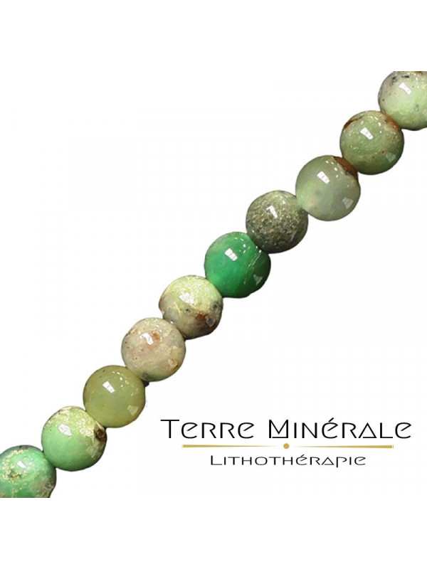 Collier Chrysoprase Madagascar 10 mm