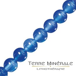 Collier Agate Bleue 6 mn