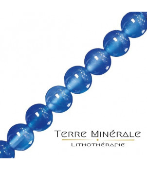 Collier Agate Bleue 6 mn – BIJOUX FANTAISIE CHEVANNES 91