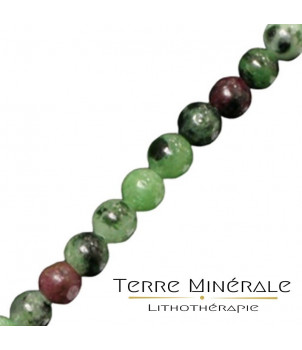 Collier Rubis Zoisite 6 mn