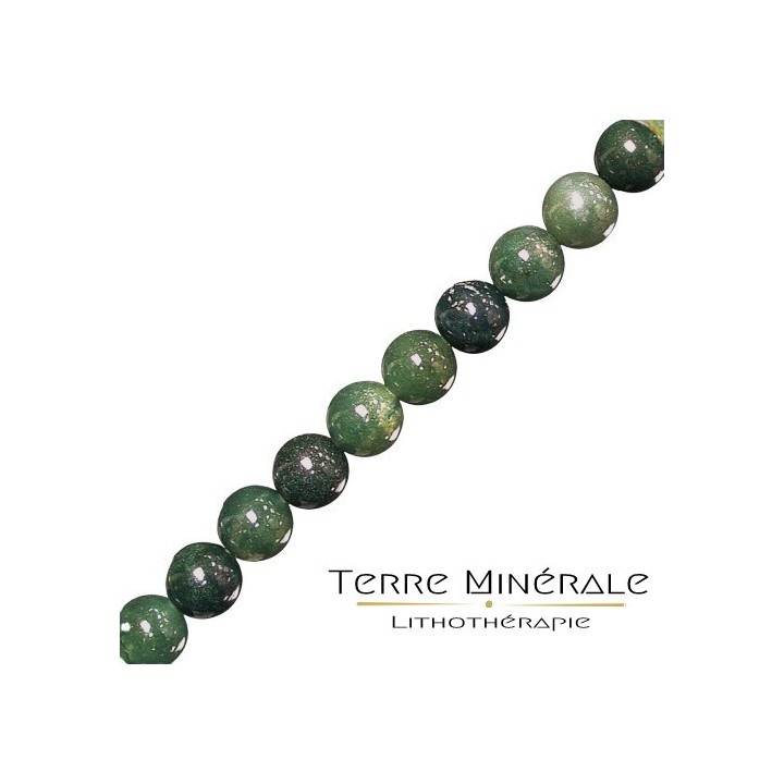 Collier Agate Mousse 8 mn