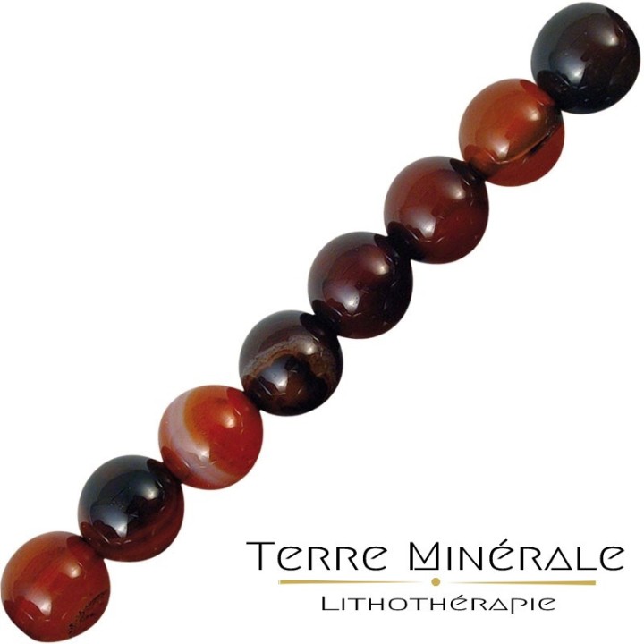Collier Agate Rubanée 8 mn