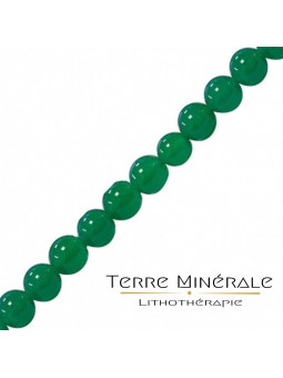 Collier Agate Verte 8 mn