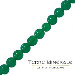 Collier Agate Verte 8 mn